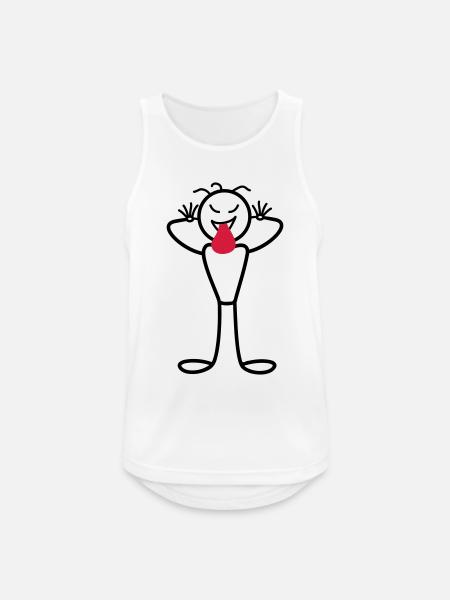 Männchen - Männer Tank Top atmungsaktiv - Weiß