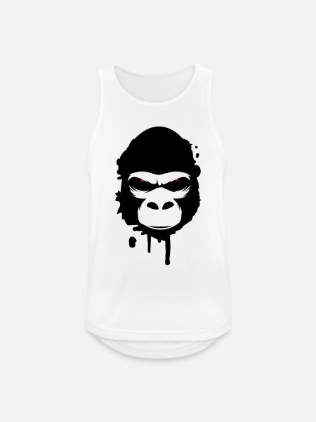 gorilla head Graffiti - Men's Breathable Tank Top - white