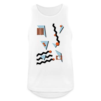 RETRO - Débardeur respirant Homme - blanc - Devant - Nick (188cm)
