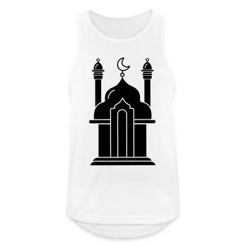 Maison de prière religieuse de la mosquée 000 - Débardeur respirant Homme - blanc - Devant - Nick (188cm)