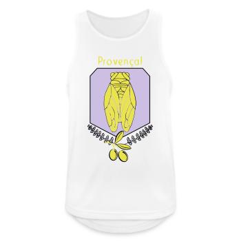 Provençal cicada with olives - Men's Breathable Tank Top - white - Front - Nick (188cm)
