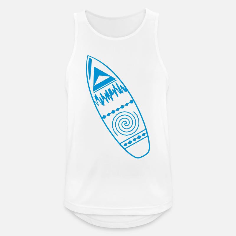 Surfboard Pattern - Men's Breathable Tank Top - white