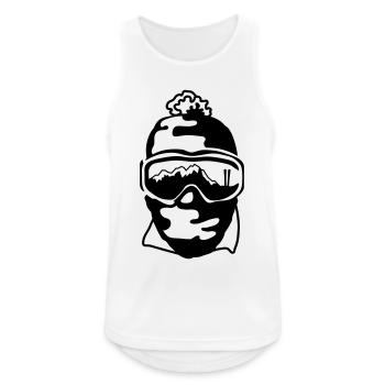 Skibrille - Männer Tank Top atmungsaktiv - Weiß - Vorne - Nick (188cm)