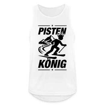 Slopes King Ski Funny - Men's Breathable Tank Top - white - Front - Nick (188cm)