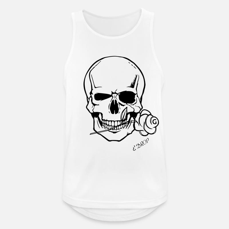 Charming skull - Men's Breathable Tank Top - white