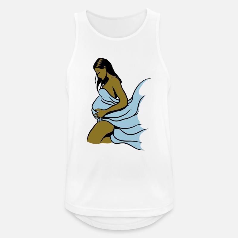 Schwanger romantik - Männer Tank Top atmungsaktiv - Weiß