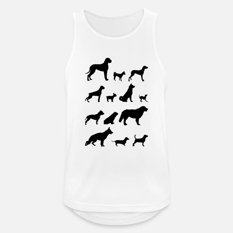hunde schattenriss 1 - Männer Tank Top atmungsaktiv - Weiß
