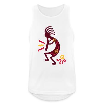 kokopelli carving amerikanisch - Männer Tank Top atmungsaktiv - Weiß - Vorne - Nick (188cm)