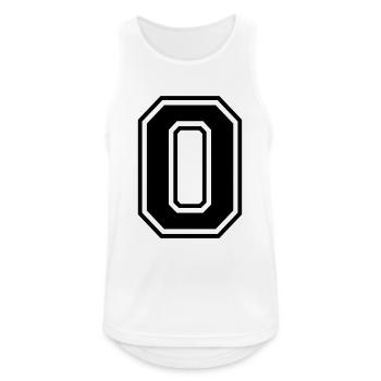 Number 0 - Men's Breathable Tank Top - white - Front - Nick (188cm)