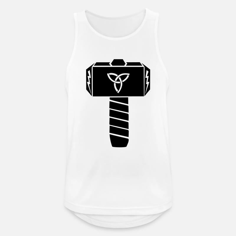 Mjölnir Thorshammer Thorhammer - Männer Tank Top atmungsaktiv - Weiß