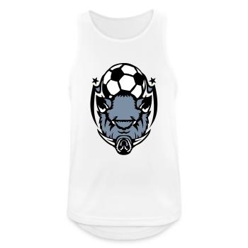 Fußball Fußball-Logo wilden Eber boar3 - Männer Tank Top atmungsaktiv - Weiß - Vorne - Nick (188cm)