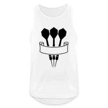 Darts Banner Logo - Men's Breathable Tank Top - white - Front - Nick (188cm)