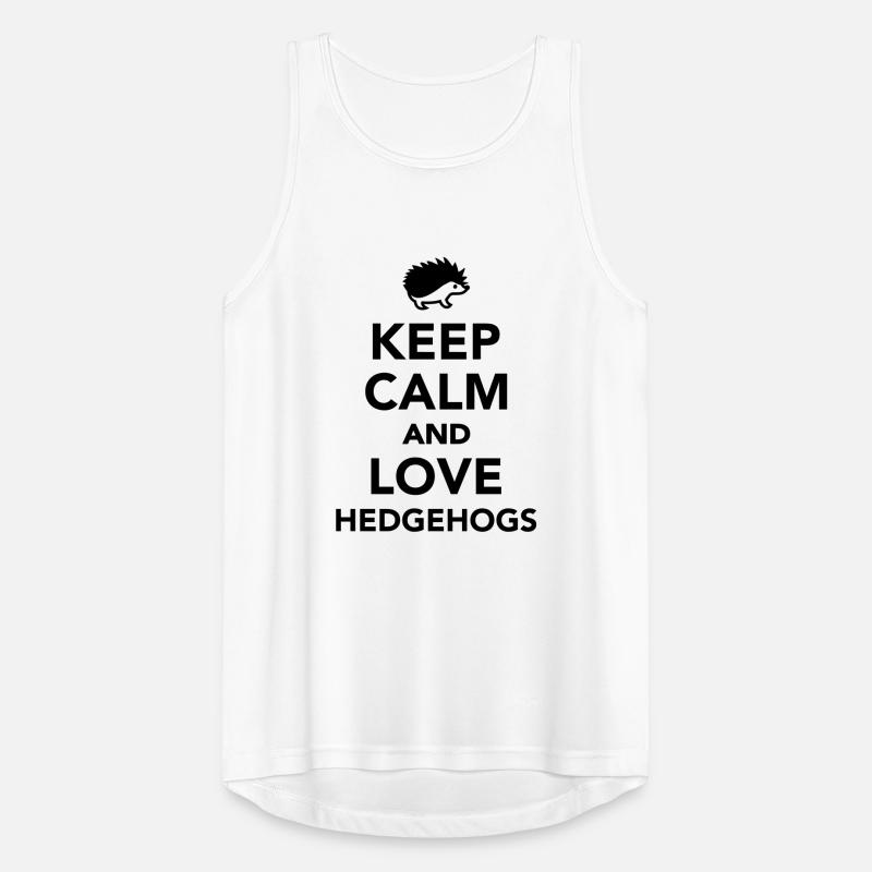 Keep calm and love hedgehogs Débardeur respirant Homme