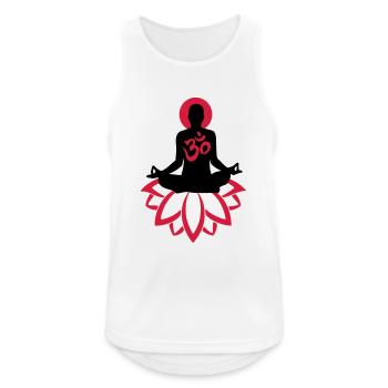 Yoga Meditation - Débardeur respirant Homme - blanc - Devant - Nick (188cm)