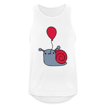 Mignon escargot ballon - Débardeur respirant Homme - blanc - Devant - Nick (188cm)