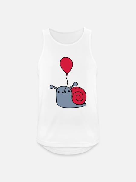 Cute balloon snail - Men's Breathable Tank Top - white