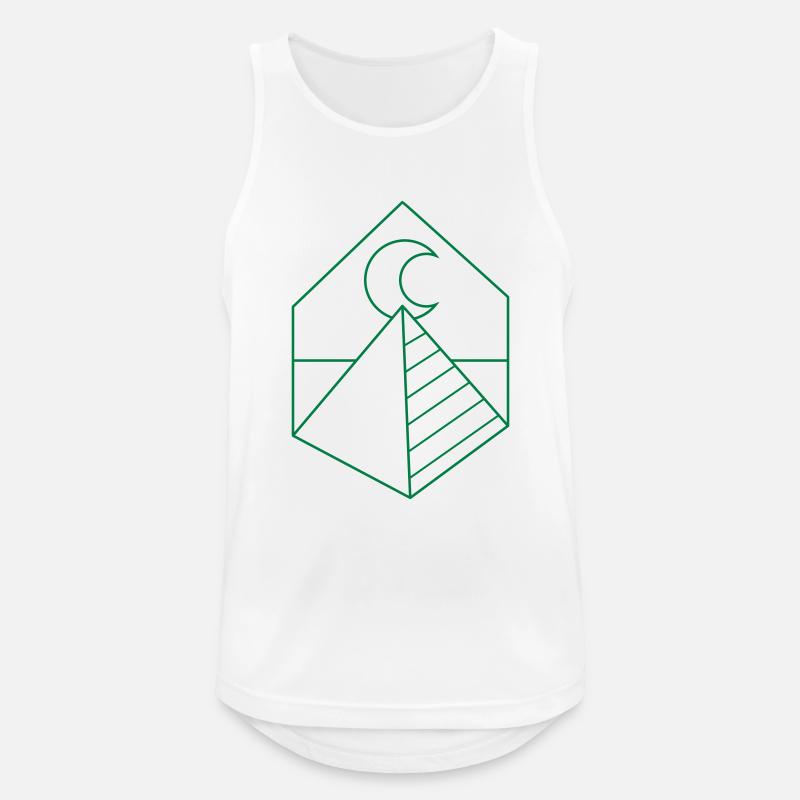 BOHO pyramid on the moon - Men's Breathable Tank Top - white