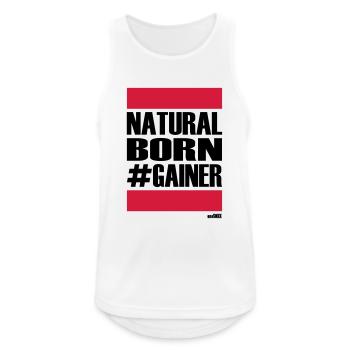 Natural born GAINER - Débardeur respirant Homme - blanc - Devant - Nick (188cm)