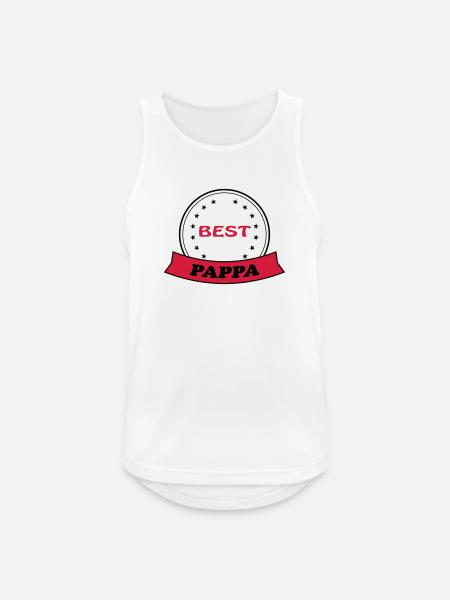 BEST PAPPA - Men's Breathable Tank Top - white