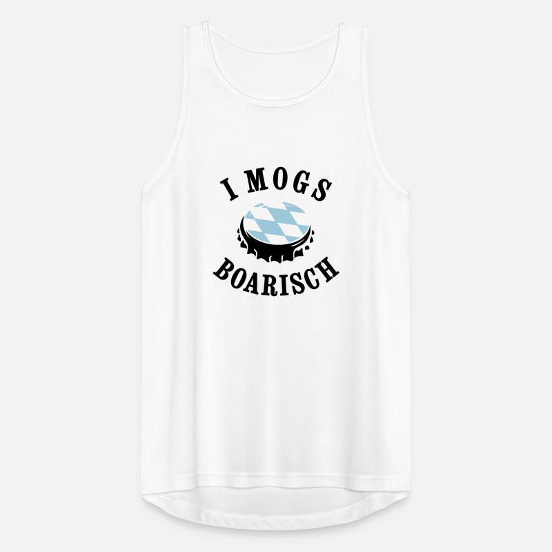 BAYERN, I MOGS BOARISCH, KRONKORKEN MIT RAUTE Männer Tank Top atmungsaktiv