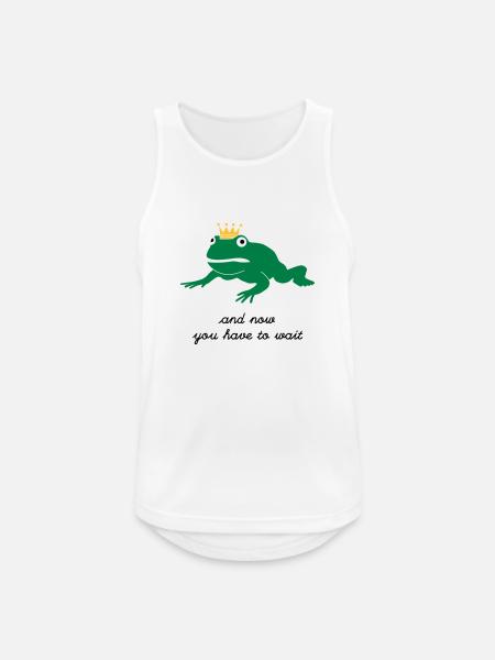 grumpy frog prince - waiting - Men's Breathable Tank Top - white