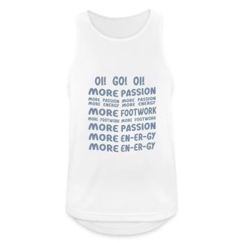 more passion footwork energy - Männer Tank Top atmungsaktiv - Weiß - Vorne - Nick (188cm)