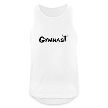 Gymnastics, Turnen, Turner - Männer Tank Top atmungsaktiv - Weiß - Vorne - Nick (188cm)