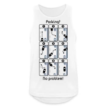 Parking? No Problem! - Men's Breathable Tank Top - white - Front - Nick (188cm)