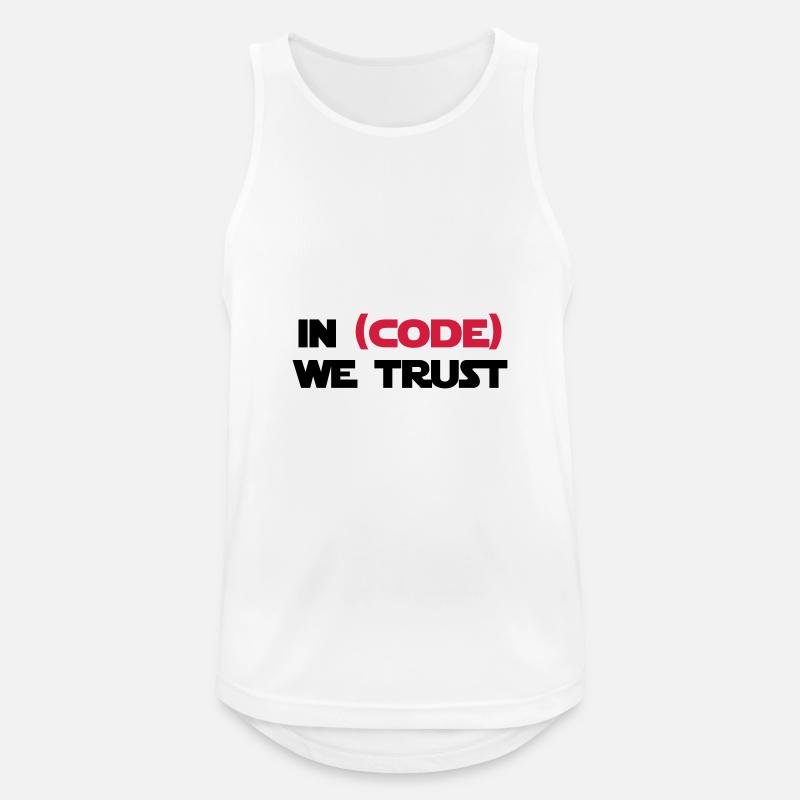 In (code) we trust - Men's Breathable Tank Top - white
