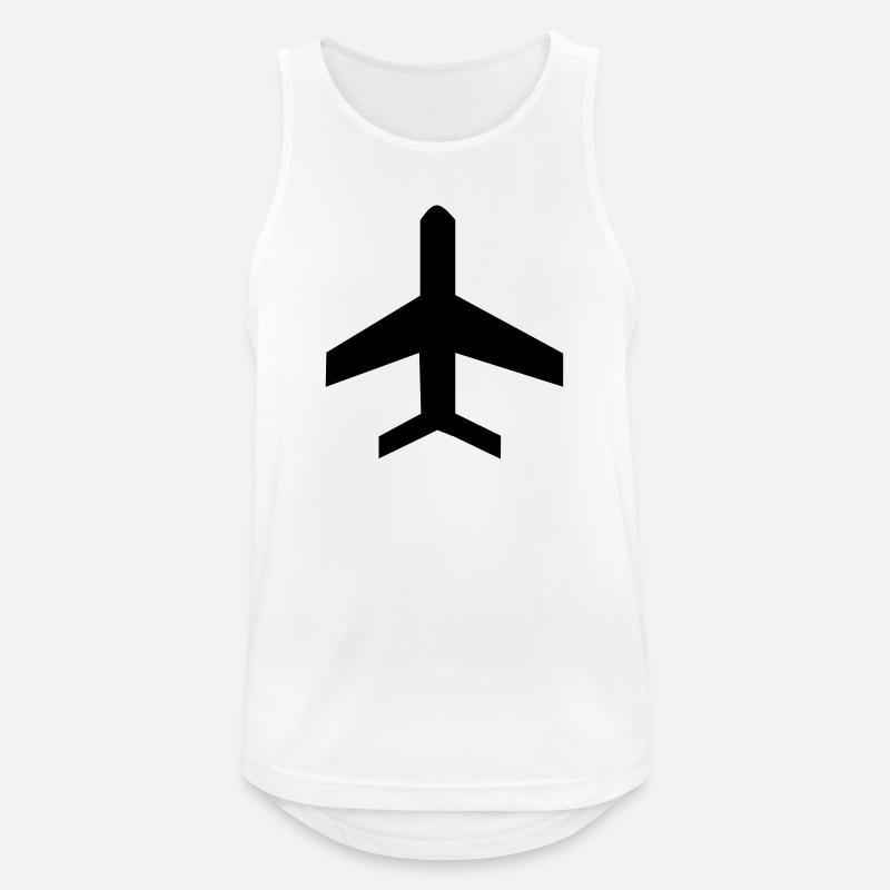 Flugzeug Symbol Icon - Männer Tank Top atmungsaktiv - Weiß