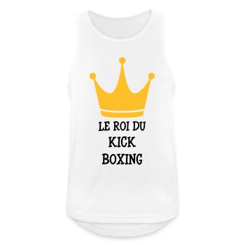 Kickboxing / Kick-Boxeur / Kick Boxing / - Débardeur respirant Homme - blanc - Devant - Nick (188cm)