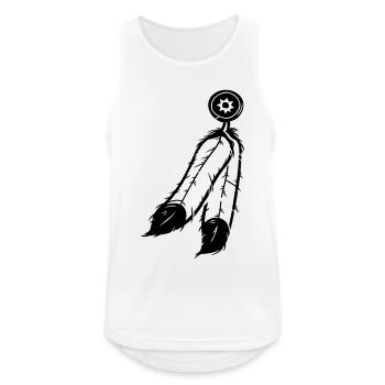Bijoux en plumes - Débardeur respirant Homme - blanc - Devant - Nick (188cm)