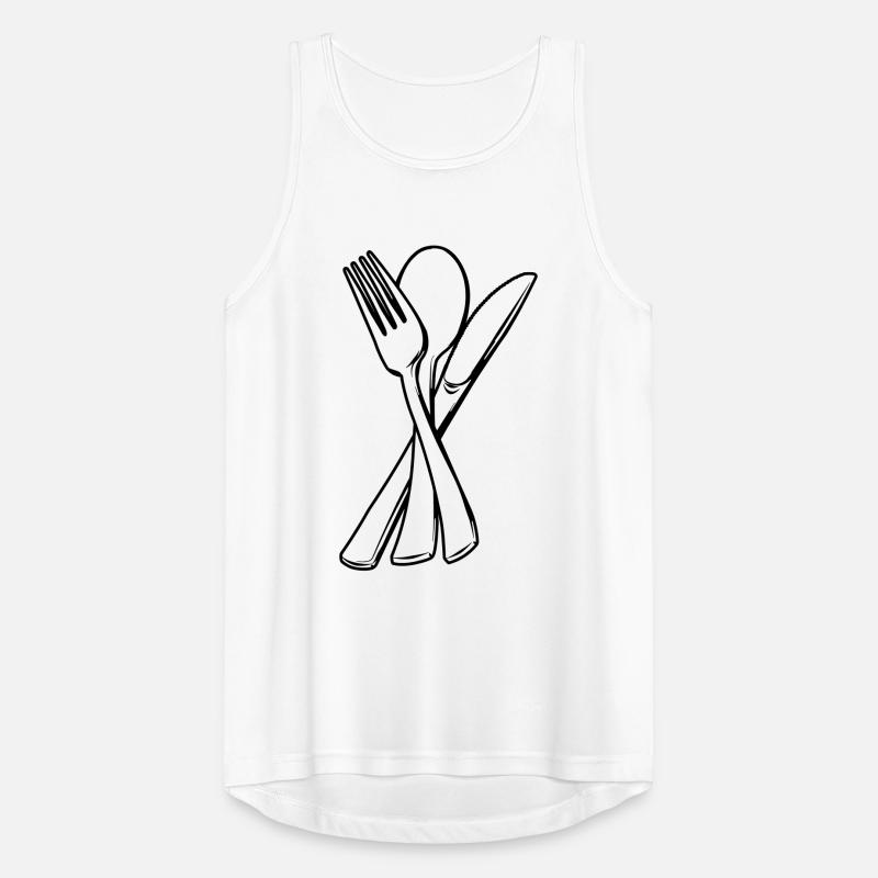Knife fork and spoon transparent Men's Breathable Tank Top
