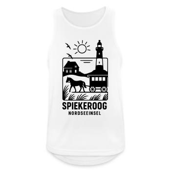 Île de Spiekeroog Loisirs Vacances Silhouette - Débardeur respirant Homme - blanc - Devant - Nick (188cm)