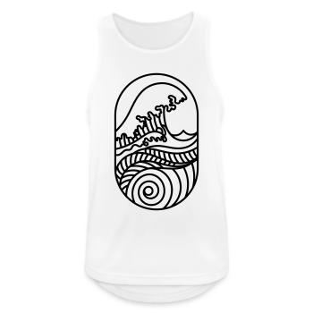 Your New Wave – Coast, Sun & Surf Vibes - Men's Breathable Tank Top - white - Front - Nick (188cm)