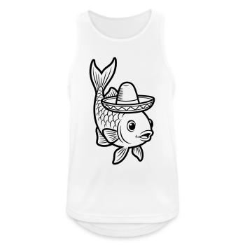 Sombrero de poisson - Débardeur respirant Homme - blanc - Devant - Nick (188cm)