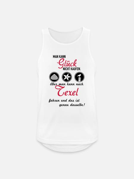 Glück Texel - Männer Tank Top atmungsaktiv - Weiß
