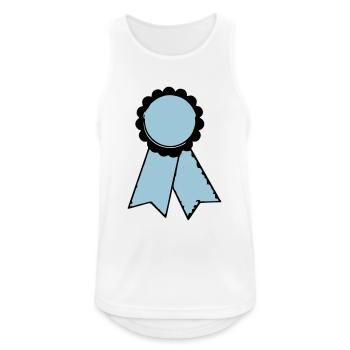 cockade - Männer Tank Top atmungsaktiv - Weiß - Vorne - Nick (188cm)