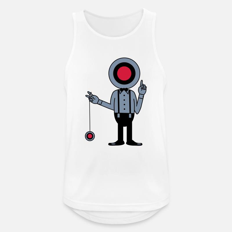 Mann mit Zielscheibe und Jojo - Männer Tank Top atmungsaktiv - Weiß