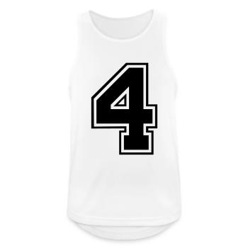 vier - Männer Tank Top atmungsaktiv - Weiß - Vorne - Nick (188cm)