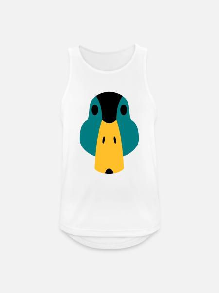 Ente / stilisiert - Männer Tank Top atmungsaktiv - Weiß