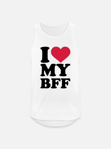 I love my best Friend forever - Tank top męski oddychający - biały