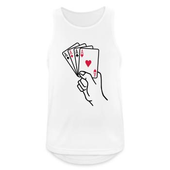 Poker - Débardeur respirant Homme - blanc - Devant - Nick (188cm)