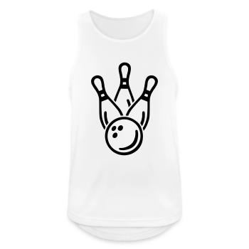 Bowling - Men's Breathable Tank Top - white - Front - Nick (188cm)