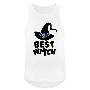 Best Witch, Witchcraft, Halloween, Magic, Hat - Débardeur respirant Homme - blanc - Devant - Nick (188cm)