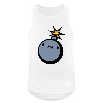 suesse bombe mit - Männer Tank Top atmungsaktiv - Weiß - Vorne - Nick (188cm)