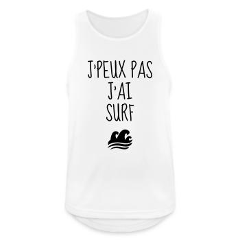 Surfen / Surfer / Surf / Surfing / Strand - Männer Tank Top atmungsaktiv - Weiß - Vorne - Nick (188cm)