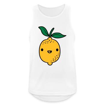 Fruit de citron kawaii - Débardeur respirant Homme - blanc - Devant - Nick (188cm)