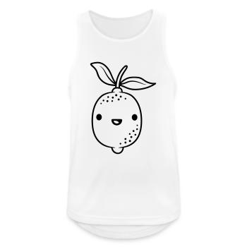 Dessin animé kawaii citron - Débardeur respirant Homme - blanc - Devant - Nick (188cm)