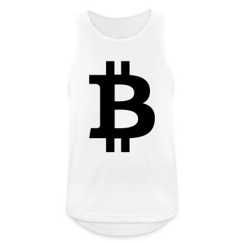Bitcoin BTC Crypto Logo - Men's Breathable Tank Top - white - Front - Nick (188cm)
